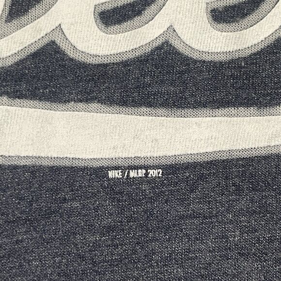 Nike Yankees 2012 Baseball Longsleeve V-NeckSlim Fit Shirt Size Medium - Picture 3 of 6